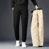 Lambskin fleece pants for men's autumn and winter, thickened and fleece casual long pants, plaque-sized loose sports cotton pants, tight-fitting pants Application Scenario